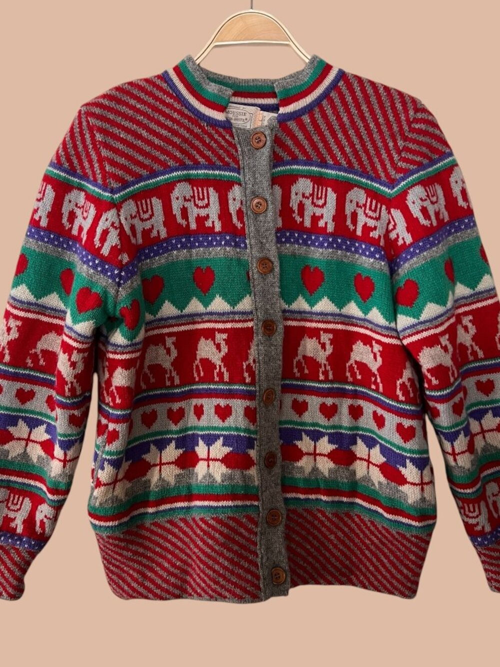Vintage Moussie for Susan Bristol Animal Cardigan Sweater